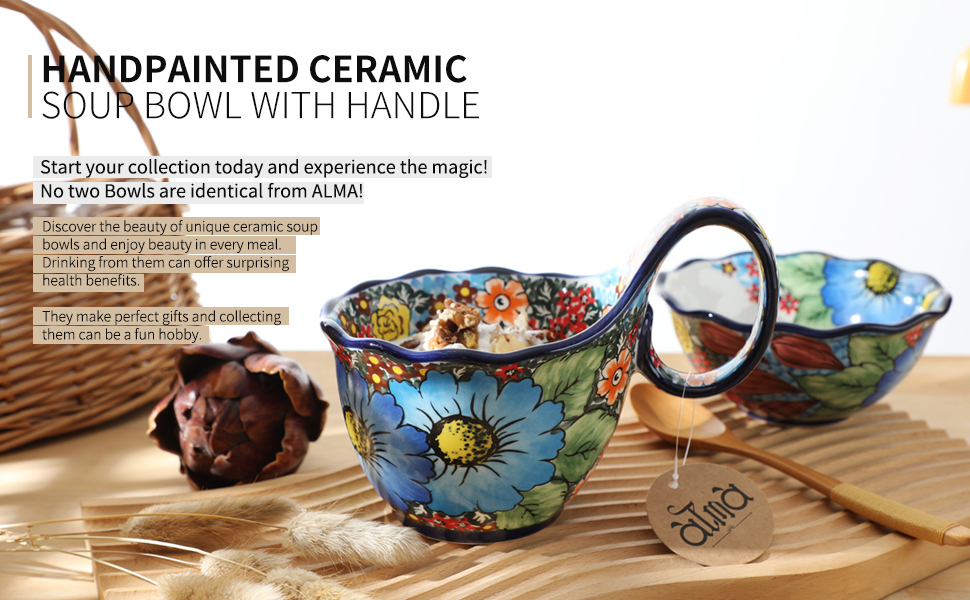 soup bowl with loop handle