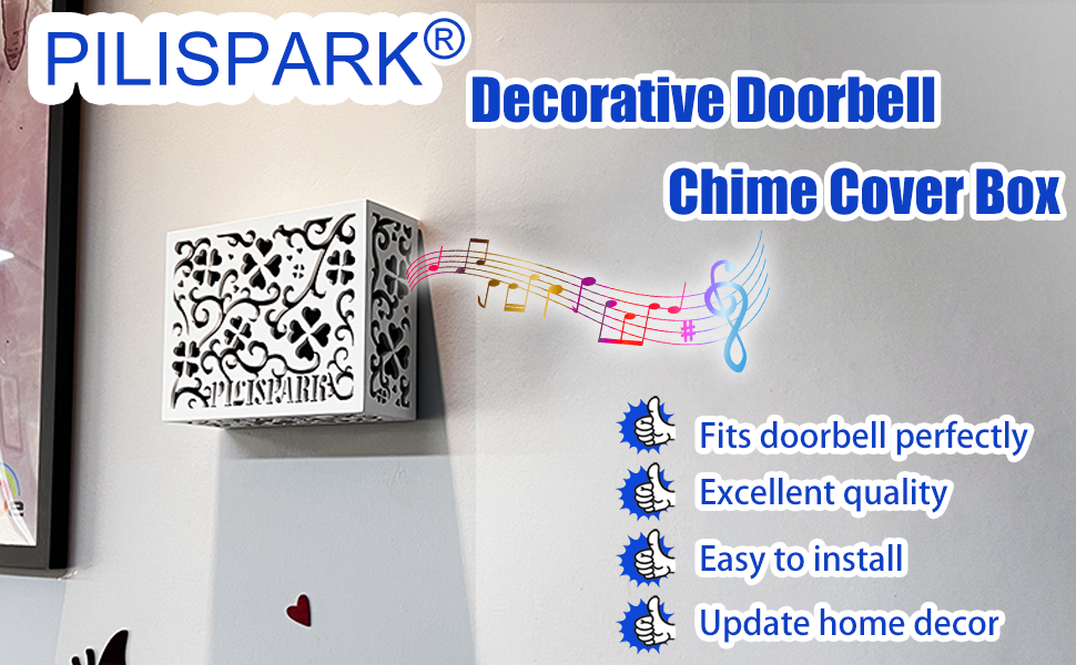 PILISPARK Wood Doorbell Cover Box Easy to Install, Classy
