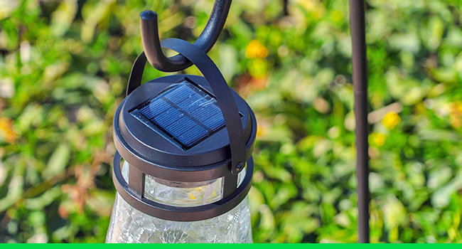 Home Zone Security 2 Packs Solar Crackle Glass Solar