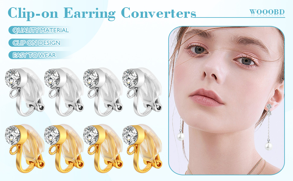 16pcs Clipon Earring Converters Brass Triangle Earring