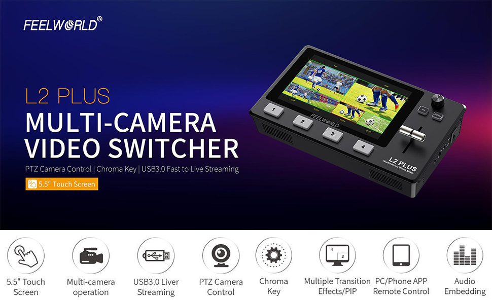 その他 FEELWORLD L2 PLUS Amazon.com: FEELWORLD L2 Plus Multi-Camera Video Mixer Switcher