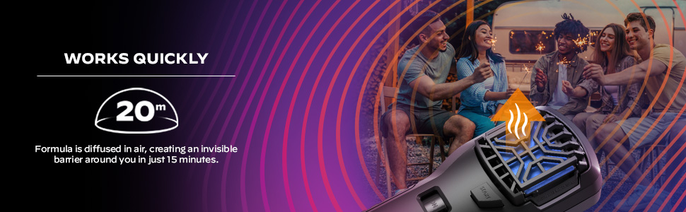 Ideal for repelling mosquitoes from the backyard to the great outdoors Portable and lightweight