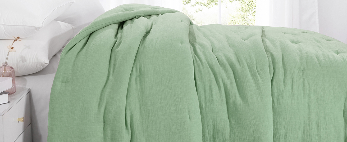 HOMBYS 100% Cotton Muslin Oversized King Comforter for Summer Use, Lightweight and Breathable Down Alternative Soft G F4cf82f0 4c7c 4b4d 915e 8128d5a988ca. CR0,0,1464,600 PT0 SX1464 V1
