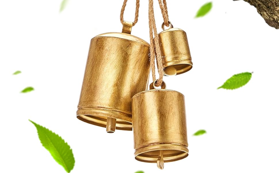 Christmas Cow Bells, Large Bronze Cow Bells Christmas Decor, Rustic