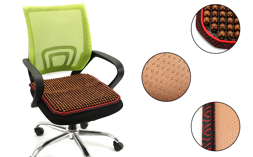 Winunite Breathable Wooden Bead Seat Cushions Car Massaging