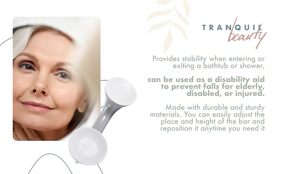 Tranquil Beauty Shower Handle NonSlip Grab Bars for