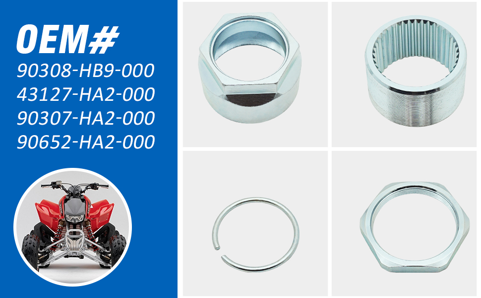 Axle Lock Nut Kit for Honda TRX300EX TRX400EX TRX450R