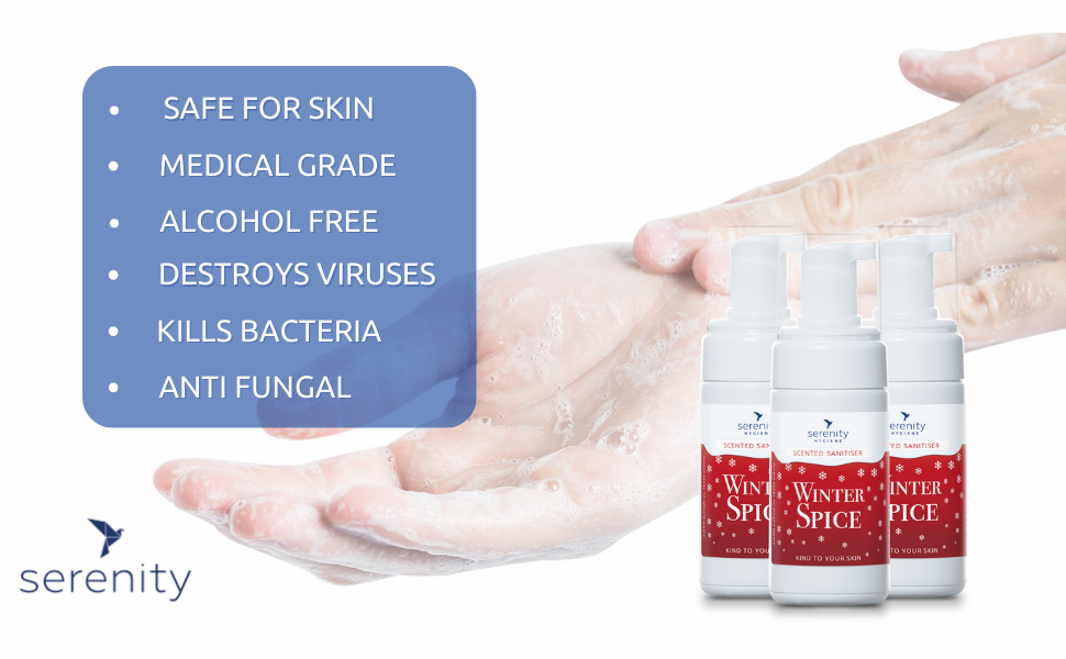 winter spice alcohol free foam sanitiser
