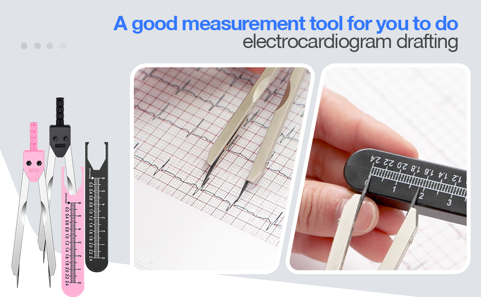 Adjustable EKG Caliper Pieces ECG Calipers, 50 OFF
