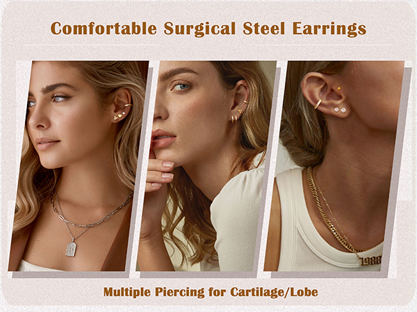 Surgical Steel Cartilage Earrings
