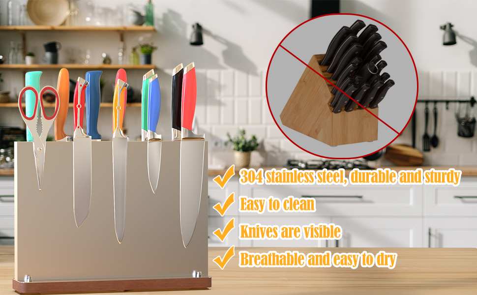 Knife Block Holder Stainless Steel Knife Block