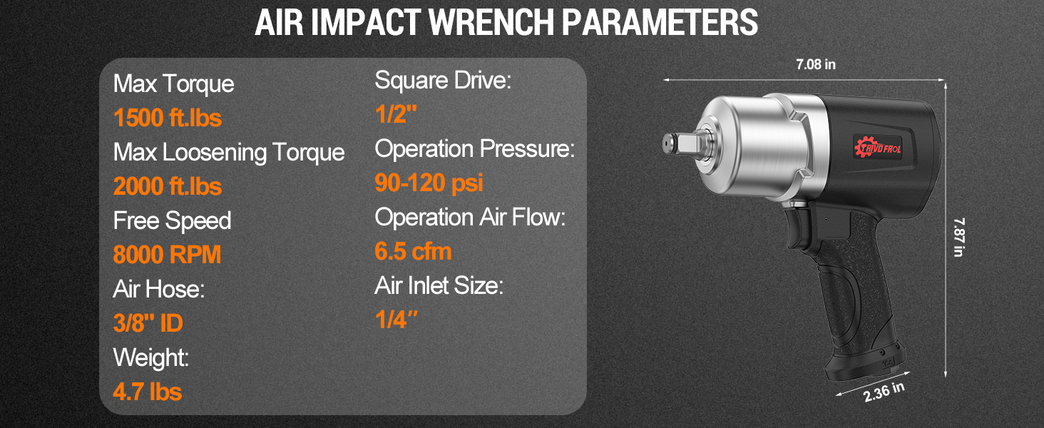 1/2 air impact gun
