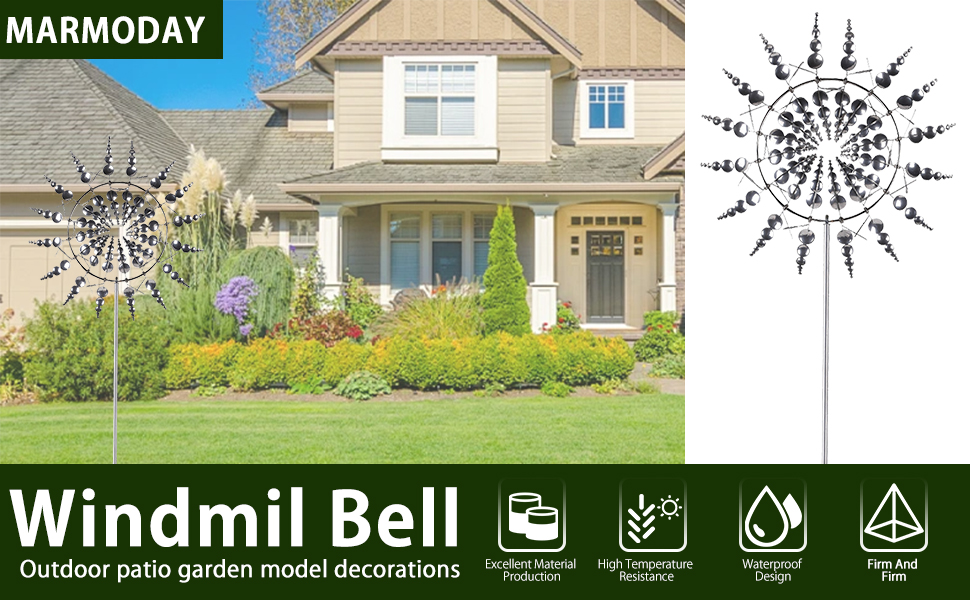 Unique and Magical Metal Windmill 3D Wind Spinner with Metal