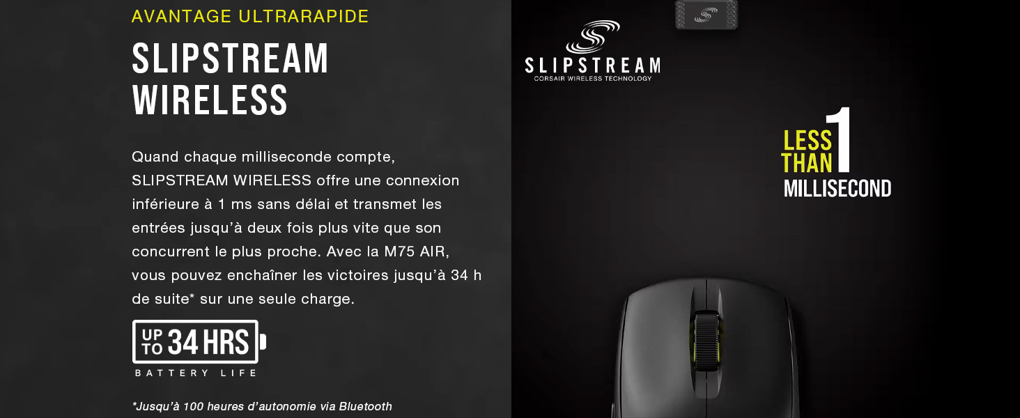 souris sans fil, souris de jeu sans fil, SLIPSTREAM WIRELESS