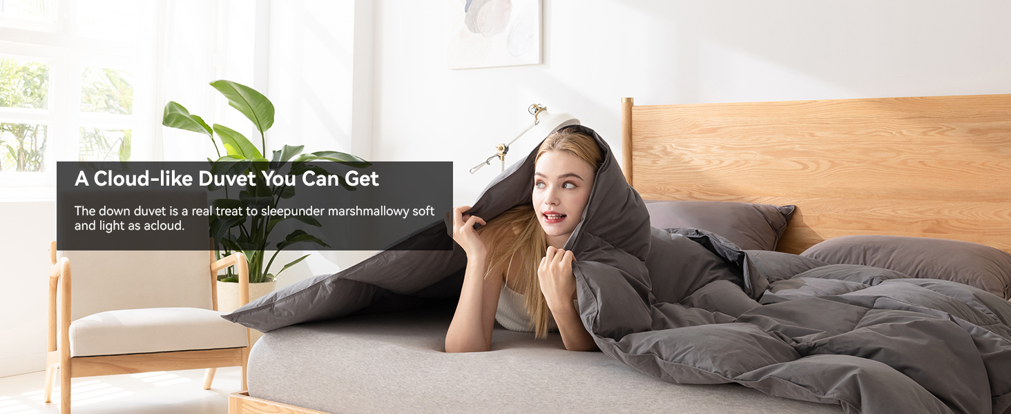 Goose Feather Down Comforter King Size for All Season Sleeping, Hotel Style Bedding, 750+ Fill Power, 100% Organic Co F4ece115 5458 4051 8222 8563f00caf70. CR0,0,1464,600 PT0 SX1464 V1