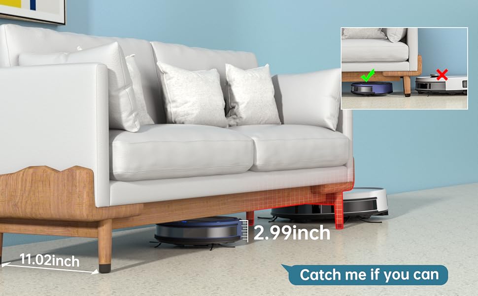 OKP Life K2 Robot Vacuum Cleaner, Mini Robot Vacuums Ultrathin 2000Pa