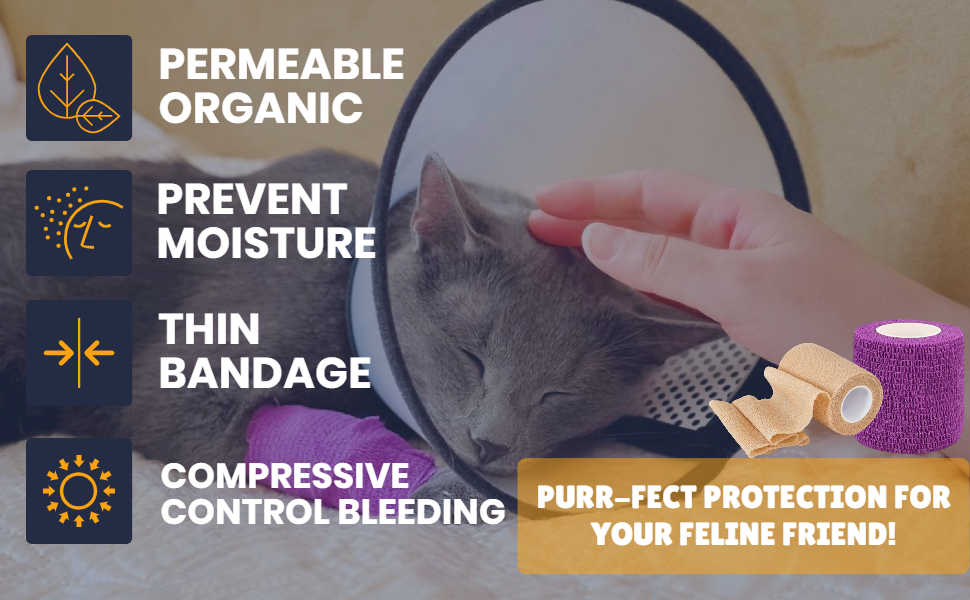 VET WRAP BANDAGES FOR CATS