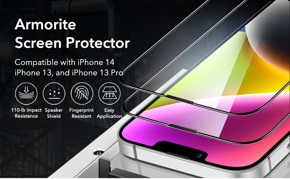 ESR Armorite Screen Protector Compatible with iPhone 14, iPhone 13 and