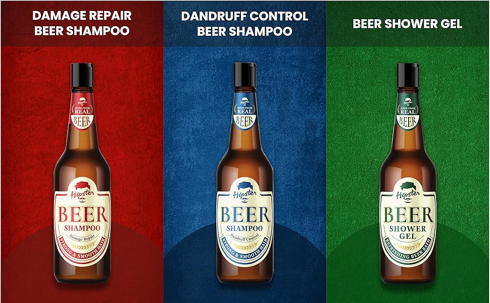 Hipster Beer Shampoo Dandruff Control 250ml Shampoo For Men No