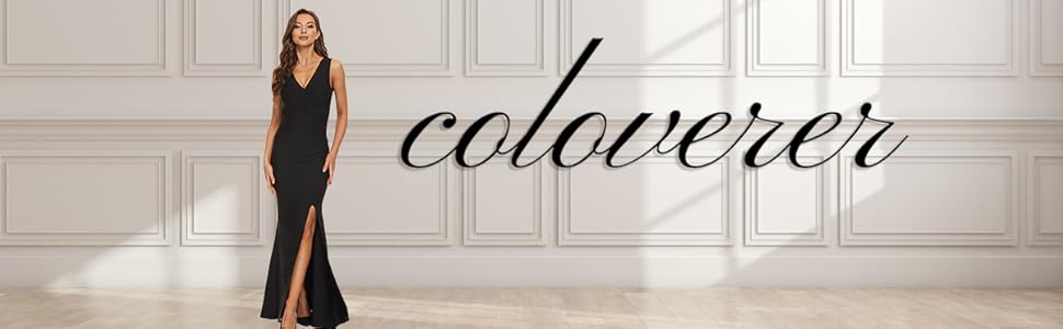 COLOVERER bandage formal dress for wedding guest