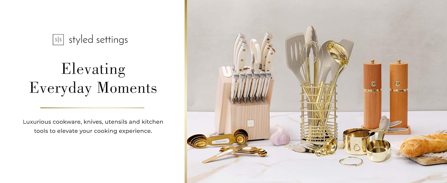Beige Gold Utensils