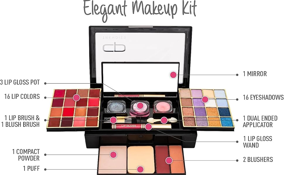 CP Trendies Makeup Kit 82 ELEGANT Ultimate Color Gift Set for
