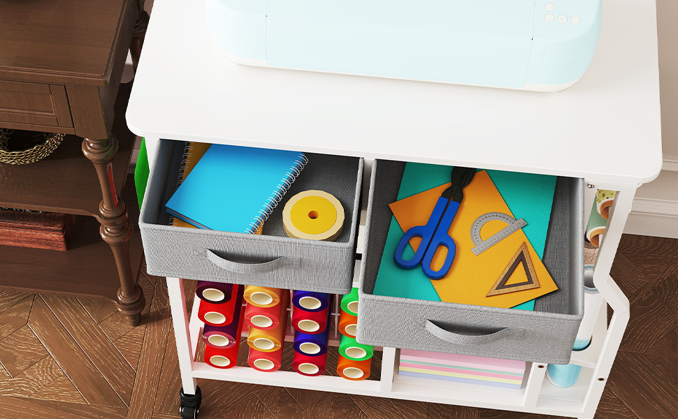 uyoyous Craft Storage Cart Compatible with Cricut Machine