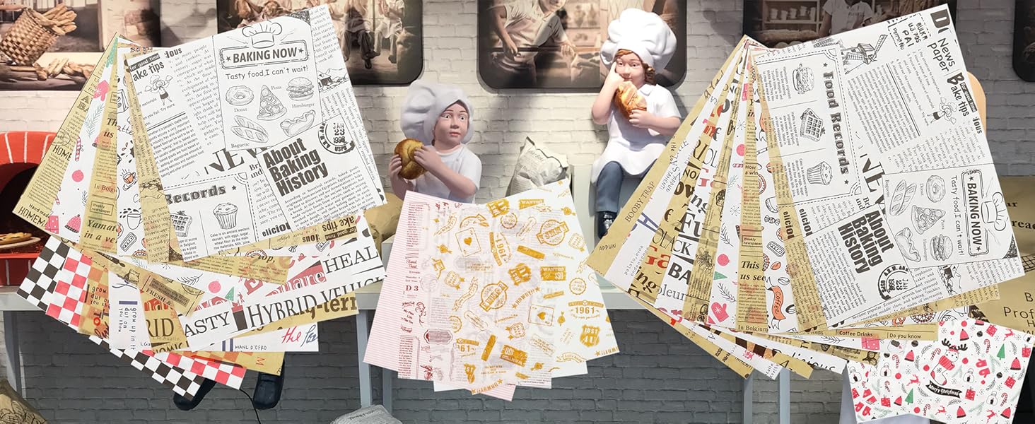 400 Pcs Food Paper Sheets, 10"x14" Sandwich Wrapping
