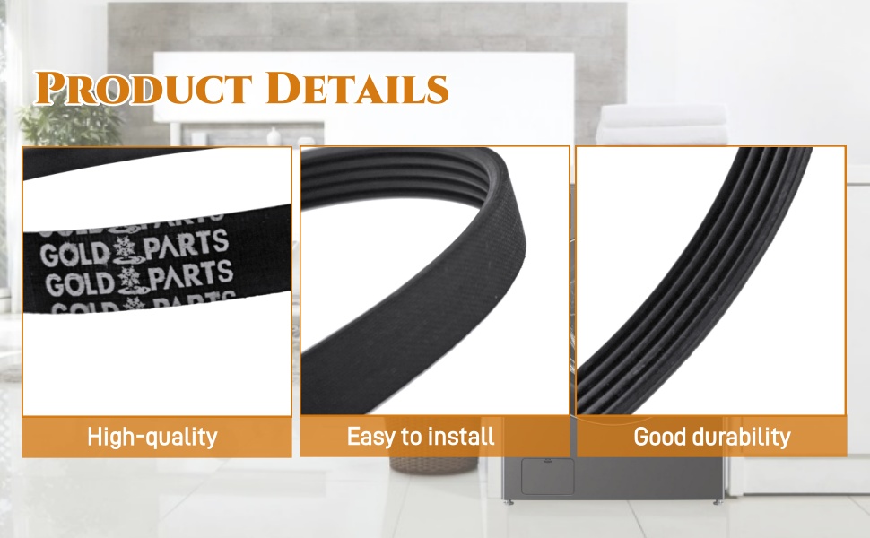 253C1275P001 Washer Motor Drive Belt Fits For GE LG Kenmore Clothes Washer, Washing Machine Parts