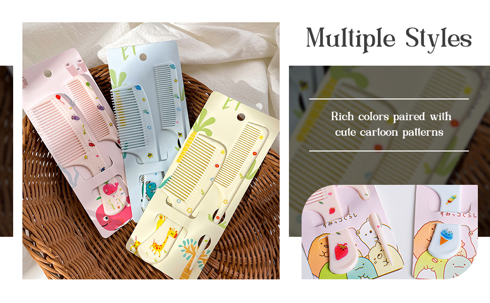 4 Pcs Cute Hair Brush Set