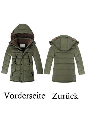  Boys' Winter Jacket with Hood Jackets Blouson Children's Hooded Parka Warm Blouson Winter Coat 
