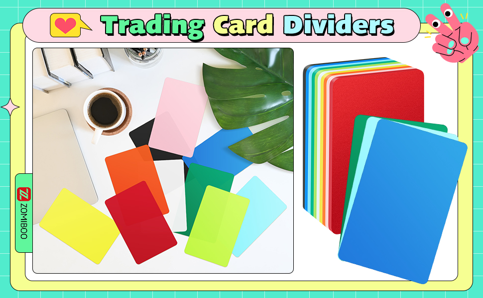 Amazon.com : Zomiboo 100 Pieces Tall Trading Card Dividers