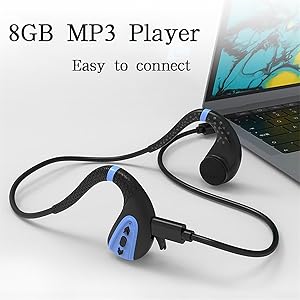 Waterproof Bone Conduction Headphones for Swimming