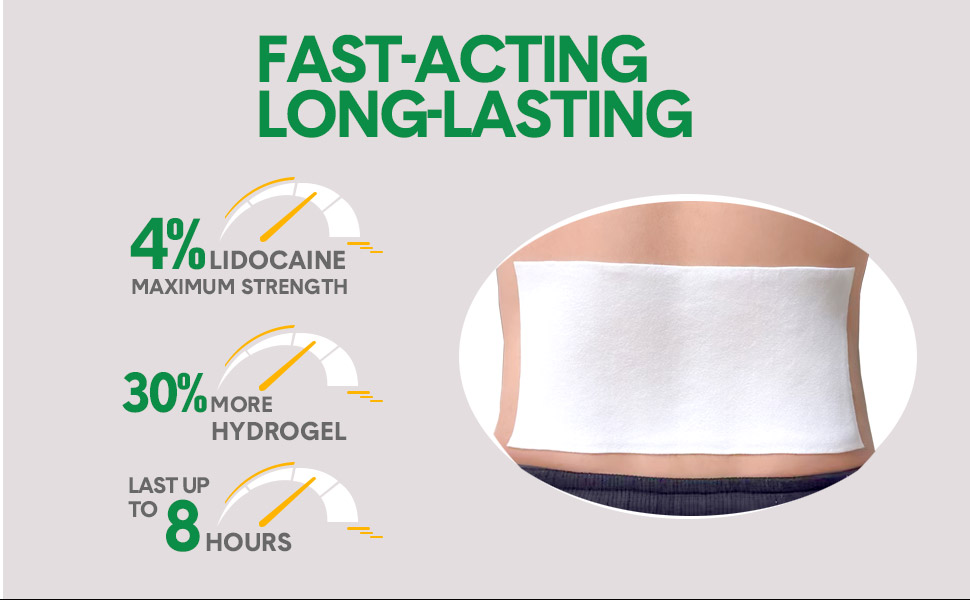 CARELAND 4% Extra Large Lidocaine Patches XL