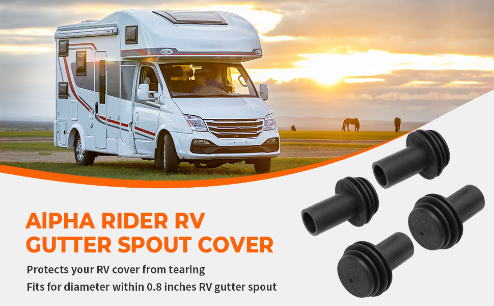 RV Cover Protector, Alpha Rider RV Gutter Spout Cover System，RV Rain