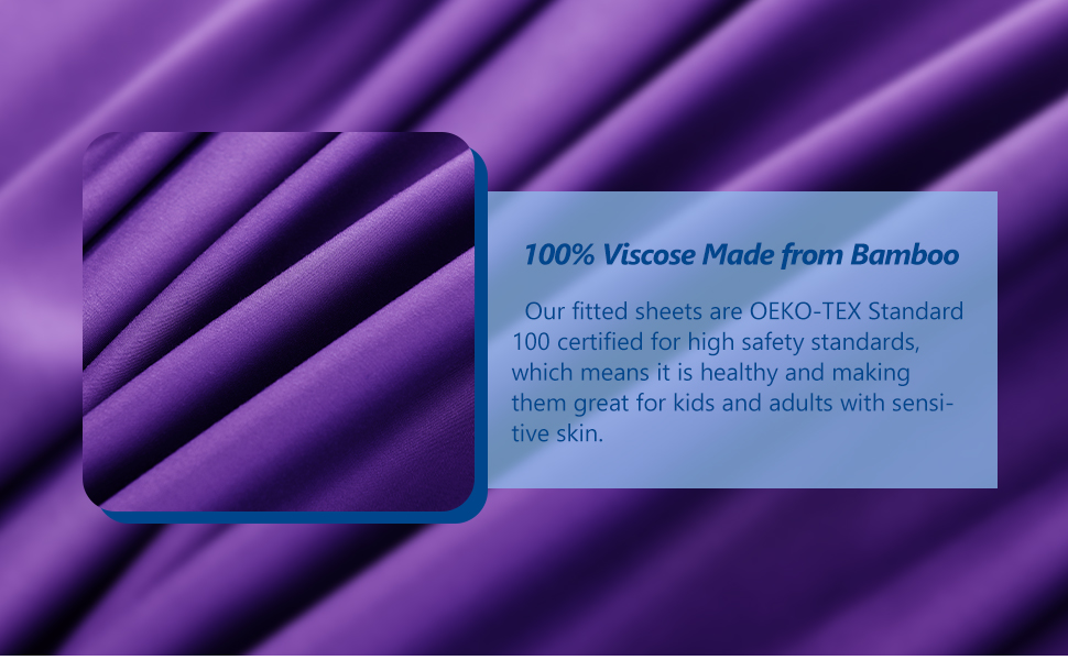 Twin XL Fitted Sheet Only, 100 Viscose Made from Bamboo