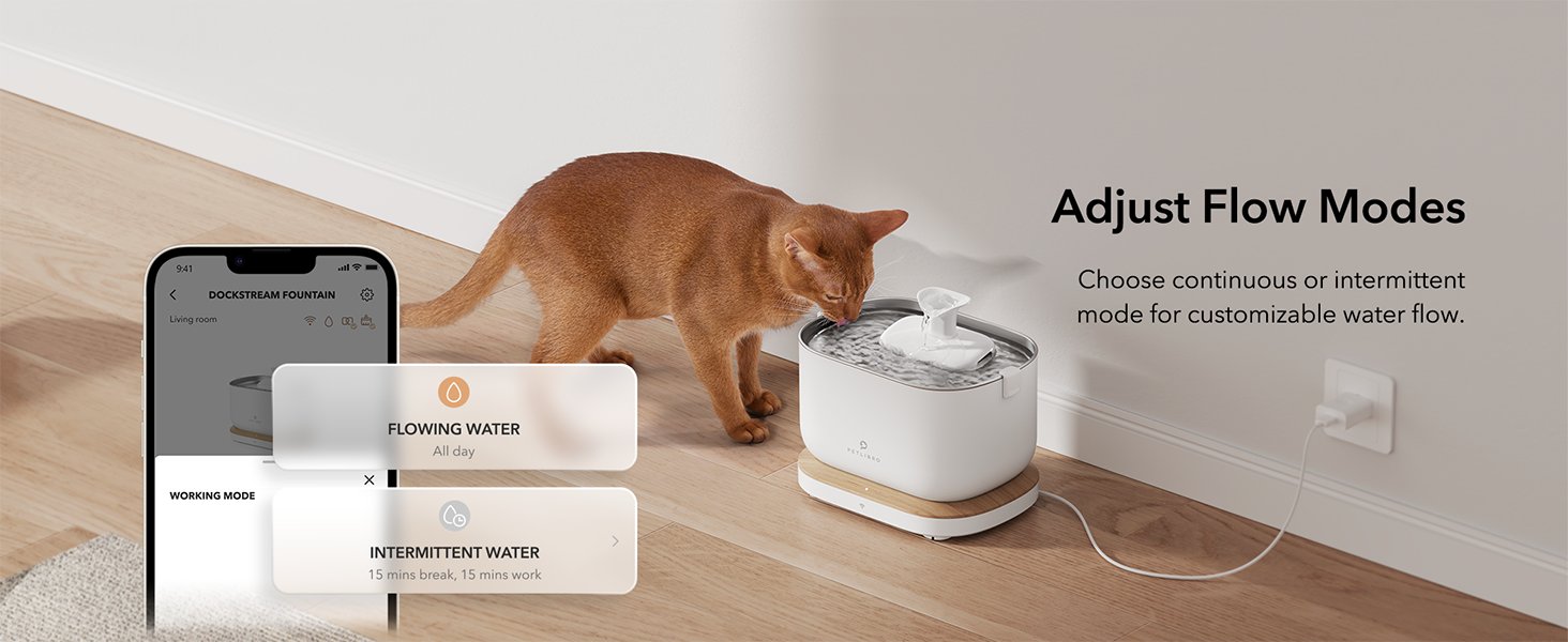 PETLIBRO App Monitoring Cat Water Fountain with Wireless