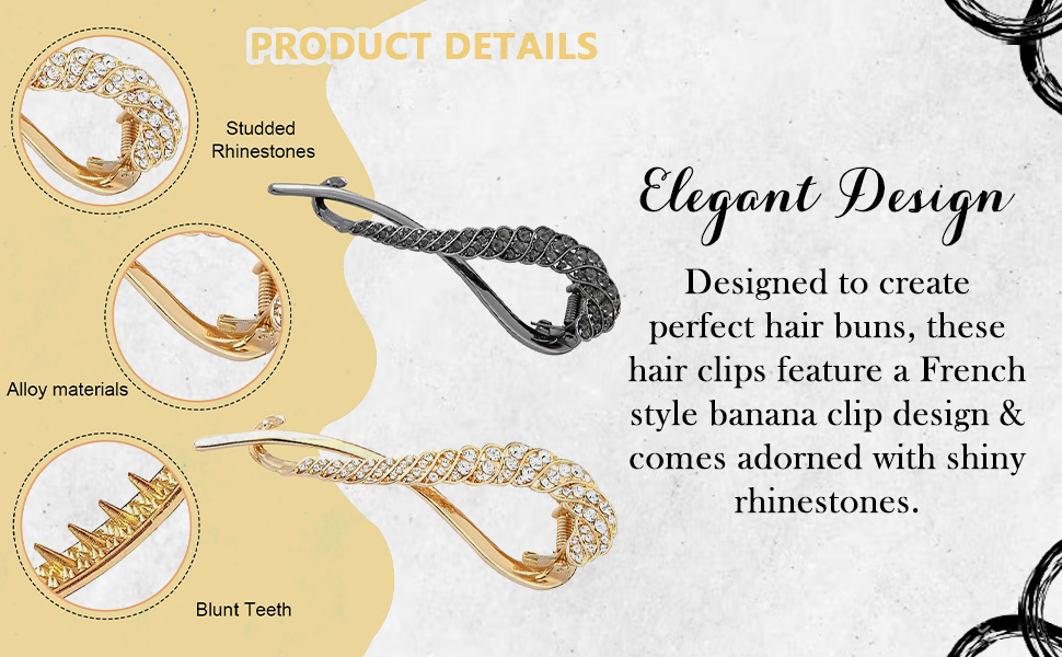SPN-JGSP Elegant hair barrettes Glamorous hair adornments Statement hair jewelry