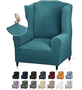 YEMYHOM 1 Piece Stretch Wingback Chair Slipcover Latest Jacquard Design Wing Chair Cover Non Slip...