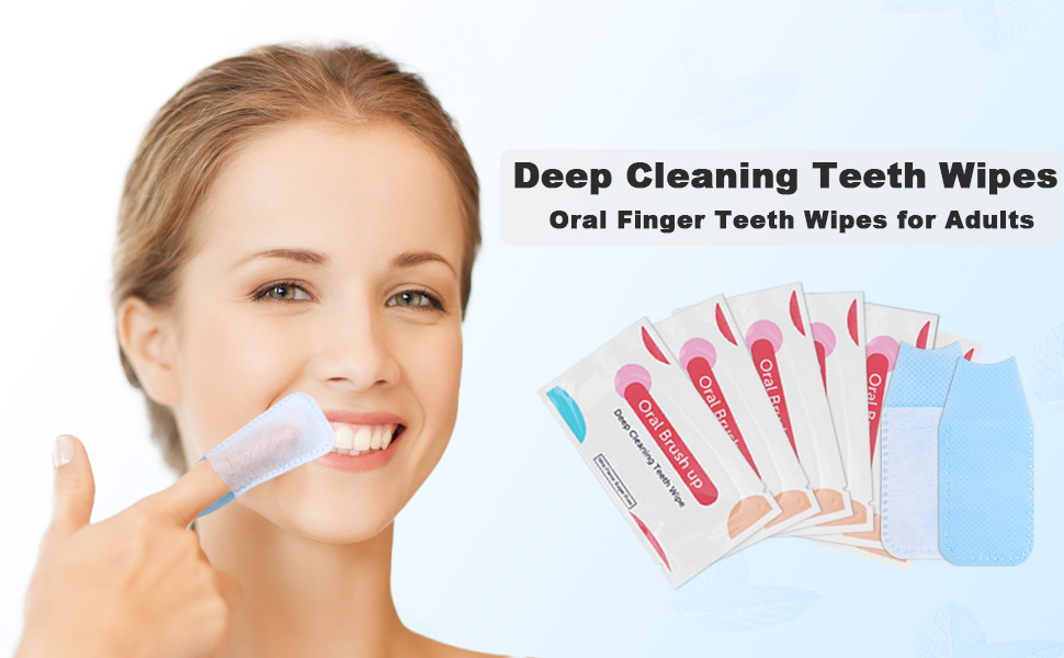 Xuezoioy Disposable Finger Brush Teeth Wipes Pack of 60