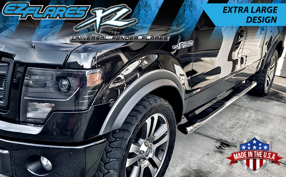 EZ Flares XL The Original Universal Flexible Foam Rubber 2Inch Fender Flares