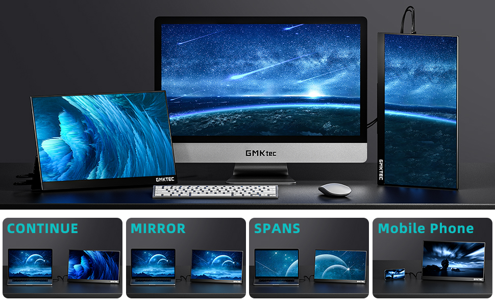 monitor extender xebec laptop screen extender usb c monitor  monitor for macbook pro pc monitor