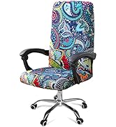 Smiry Stretch Printed Computer Office Chair Covers, Soft Fit Universal Desk Rotating Chair Slipco...