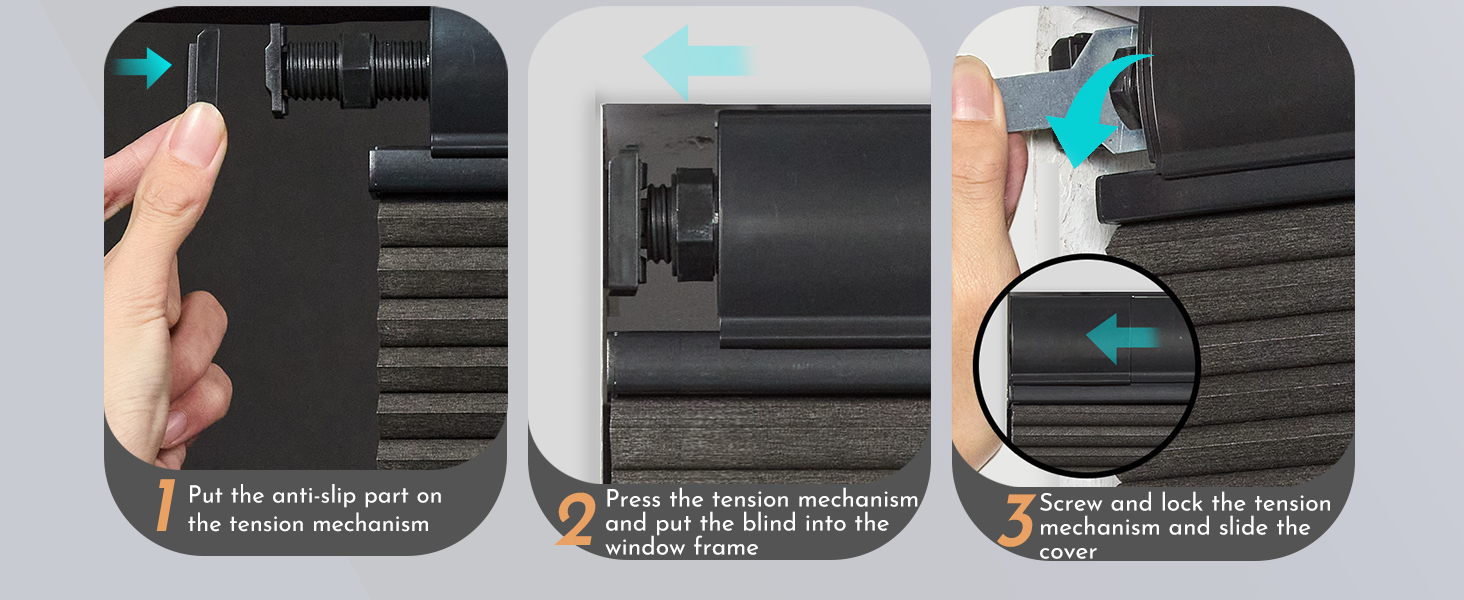 No Drill No Tools Cellular Shades for Windows, Top Down