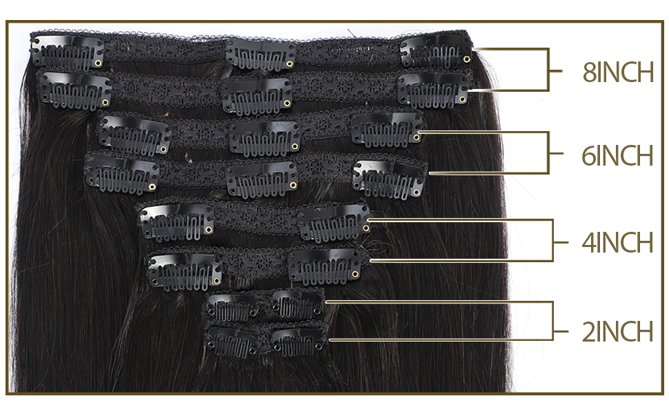 Clip in Extensions Echthaar Haarverlängerung