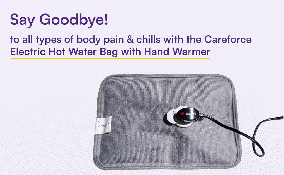 Careforce Electric Hot Water Bag with Pouch Hot Bags for Pain Relief in