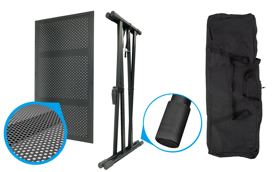 DJ Table Stand with Double-X Keyboard Support