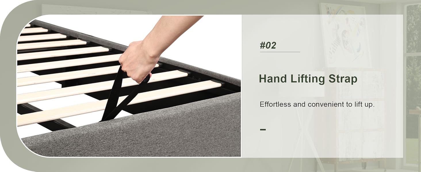 full size platform bed frame with charging station