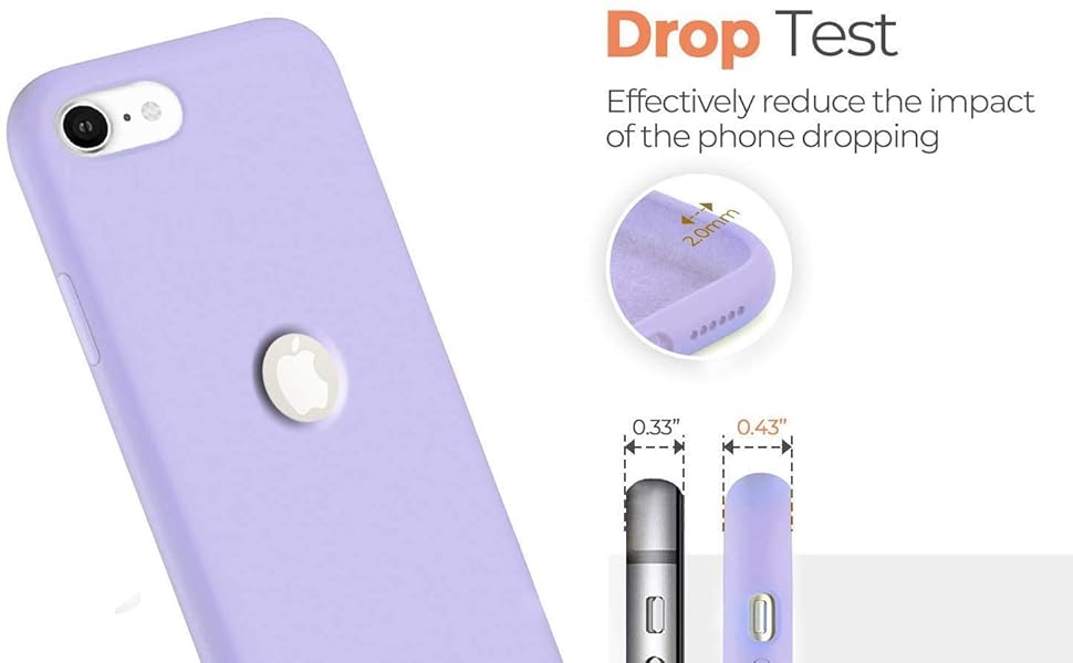 VONZEE® Liquid Silicone Soft Back Cover for iPhone SE (2020/2022) Case