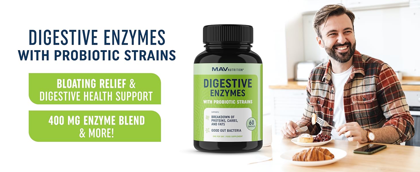 Digestive Enzymes & Probiotic Supplement Enzymes for Digestion Aid